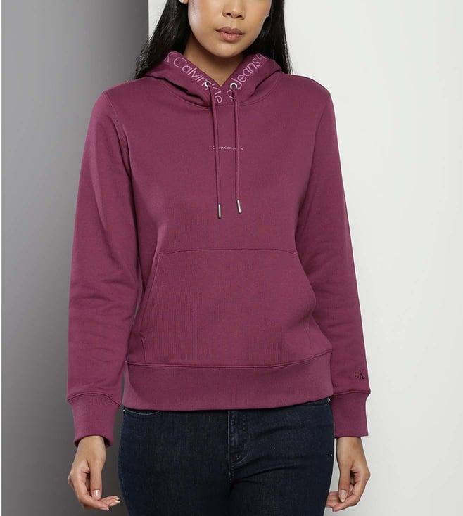 calvin klein pink regular fit hoodie