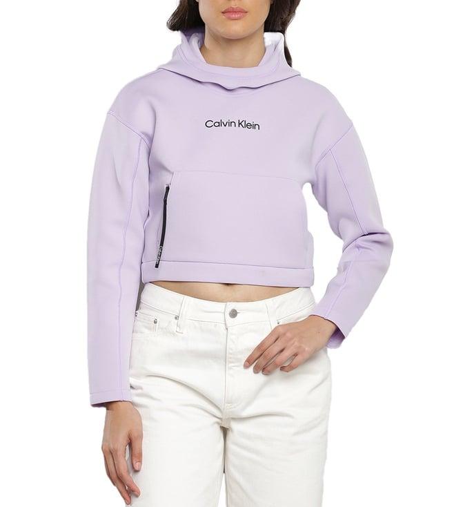 calvin klein purple regular fit hoodie