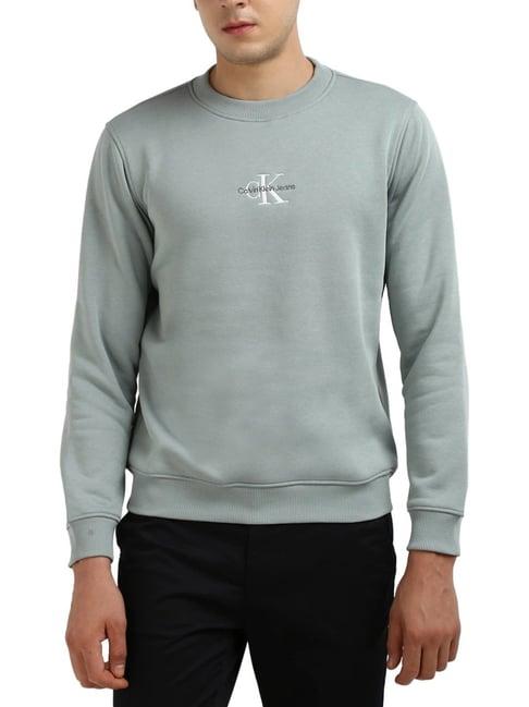 calvin klein slate grey regular fit sweatshirt