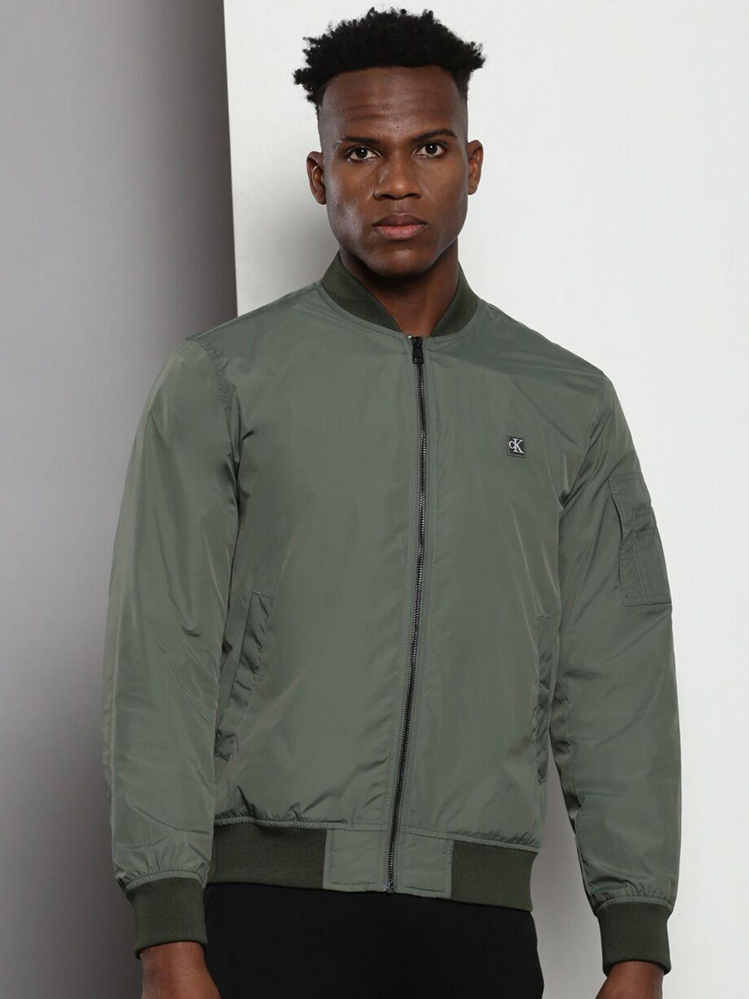 calvin klein stand collar bomber jacket