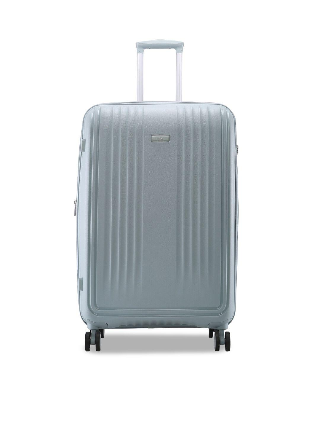 calvin klein sustain hard-sided large trolley suitcase