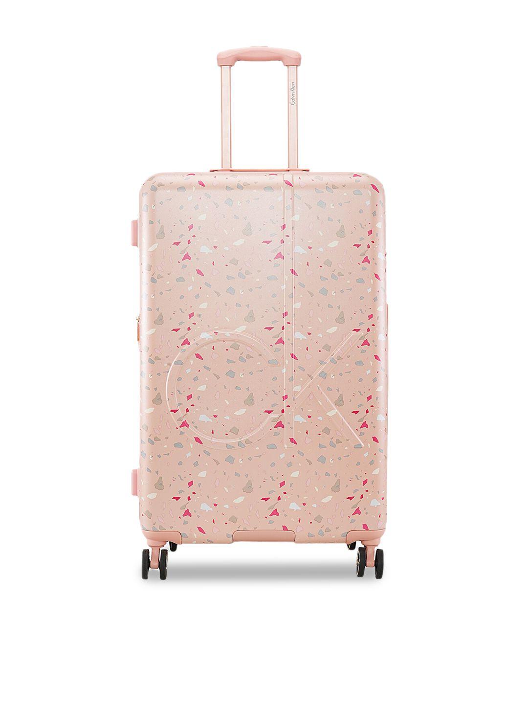 calvin klein terrazzo island abs material hard 28" large size trolley