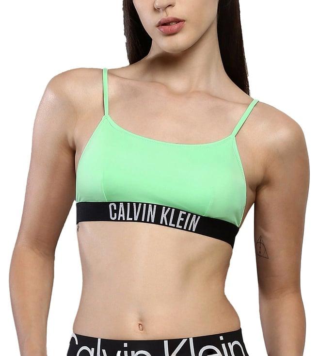 calvin klein ultra green womens solid swimwear