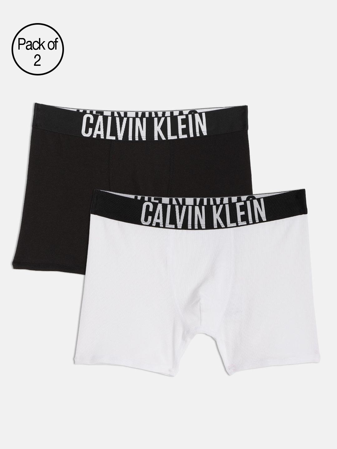 calvin klein underwear boys pack of 2 solid assorted boxer briefs b7003800ws