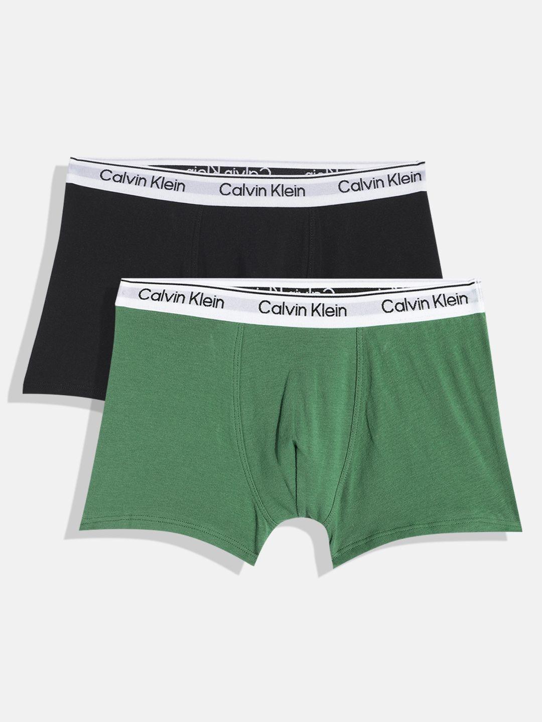calvin klein underwear boys pack of 2 solid trunks b7004190t5