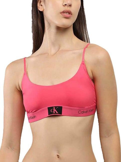 calvin klein underwear cerise lipstick logo regular fit bra