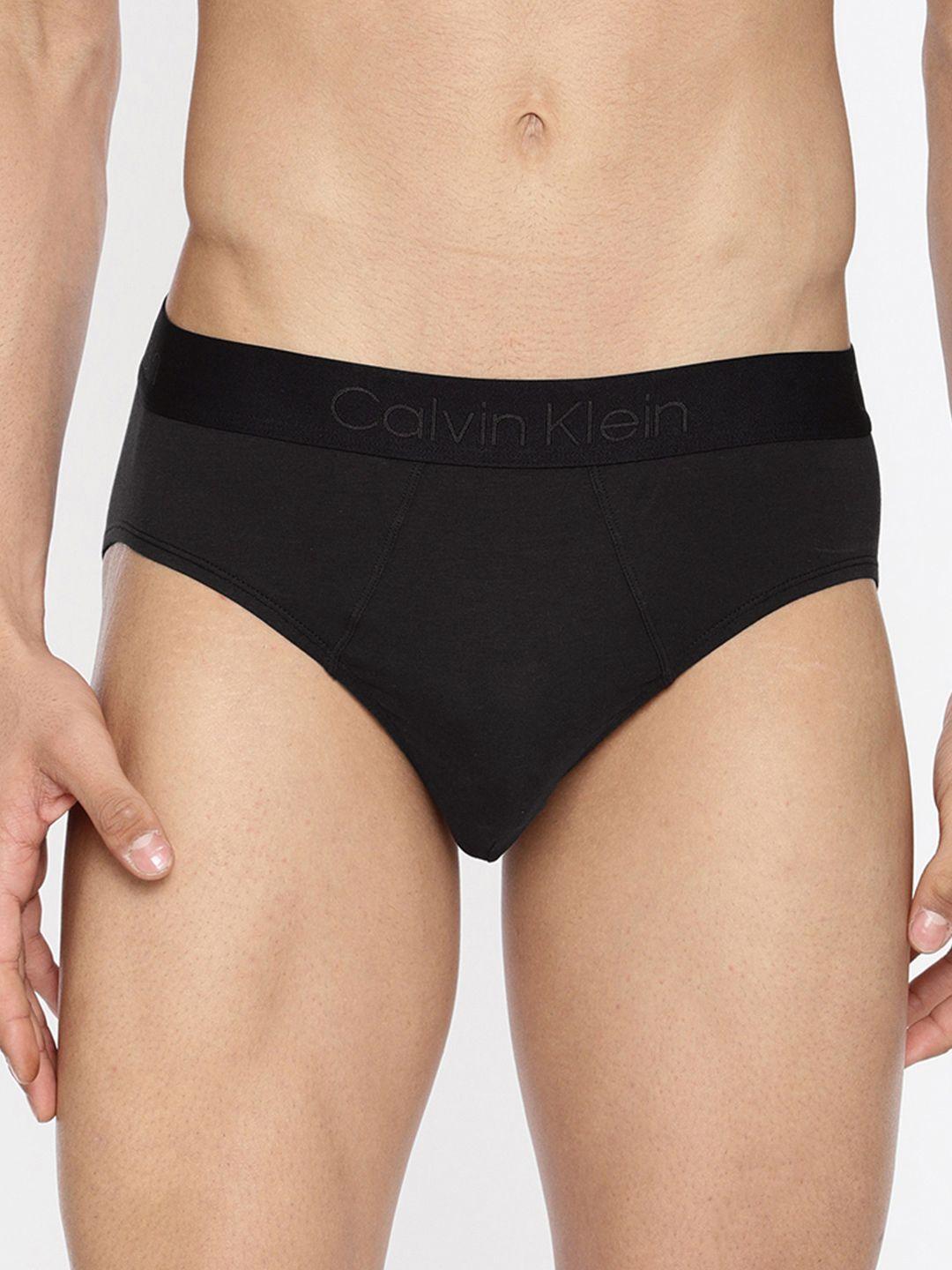 calvin klein underwear men black solid basic briefs nb1931001