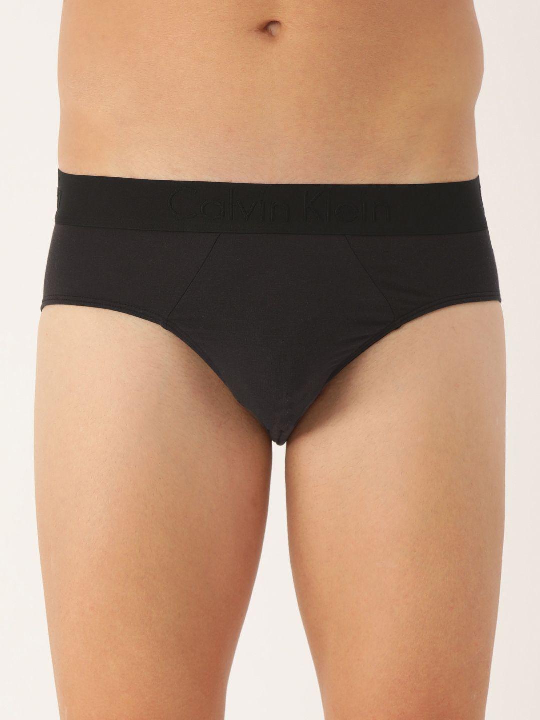 calvin klein underwear men black solid briefs nb1501001