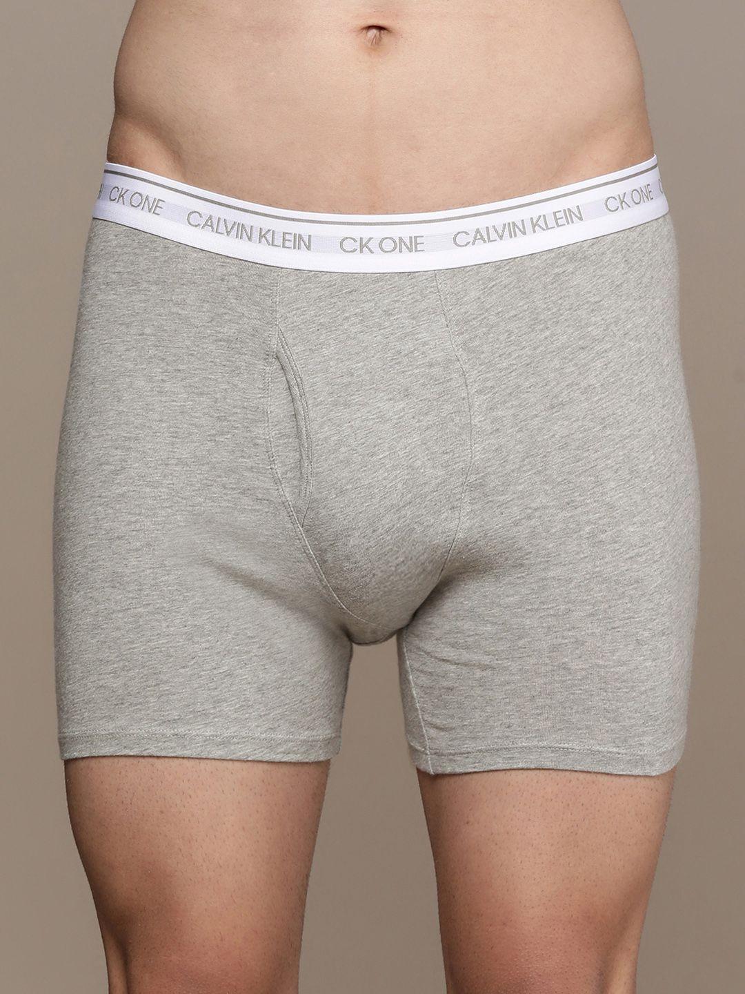 calvin klein underwear men grey solid briefs nb2217p7a-080