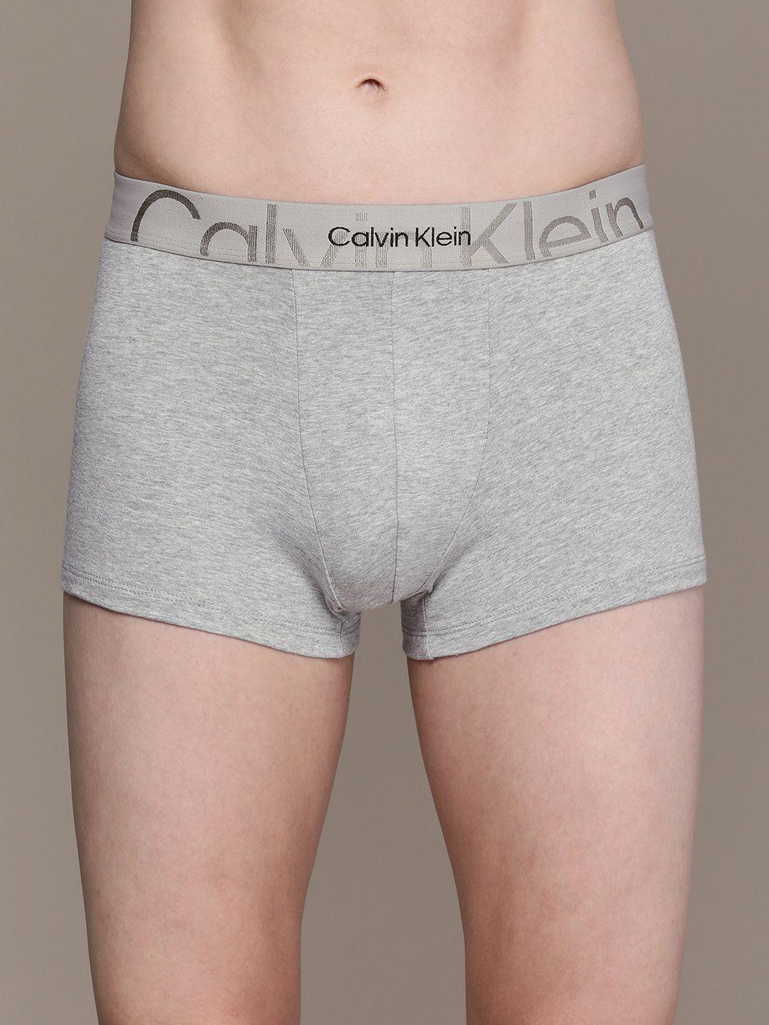 calvin klein underwear men grey solid trunks- nb3299p7a