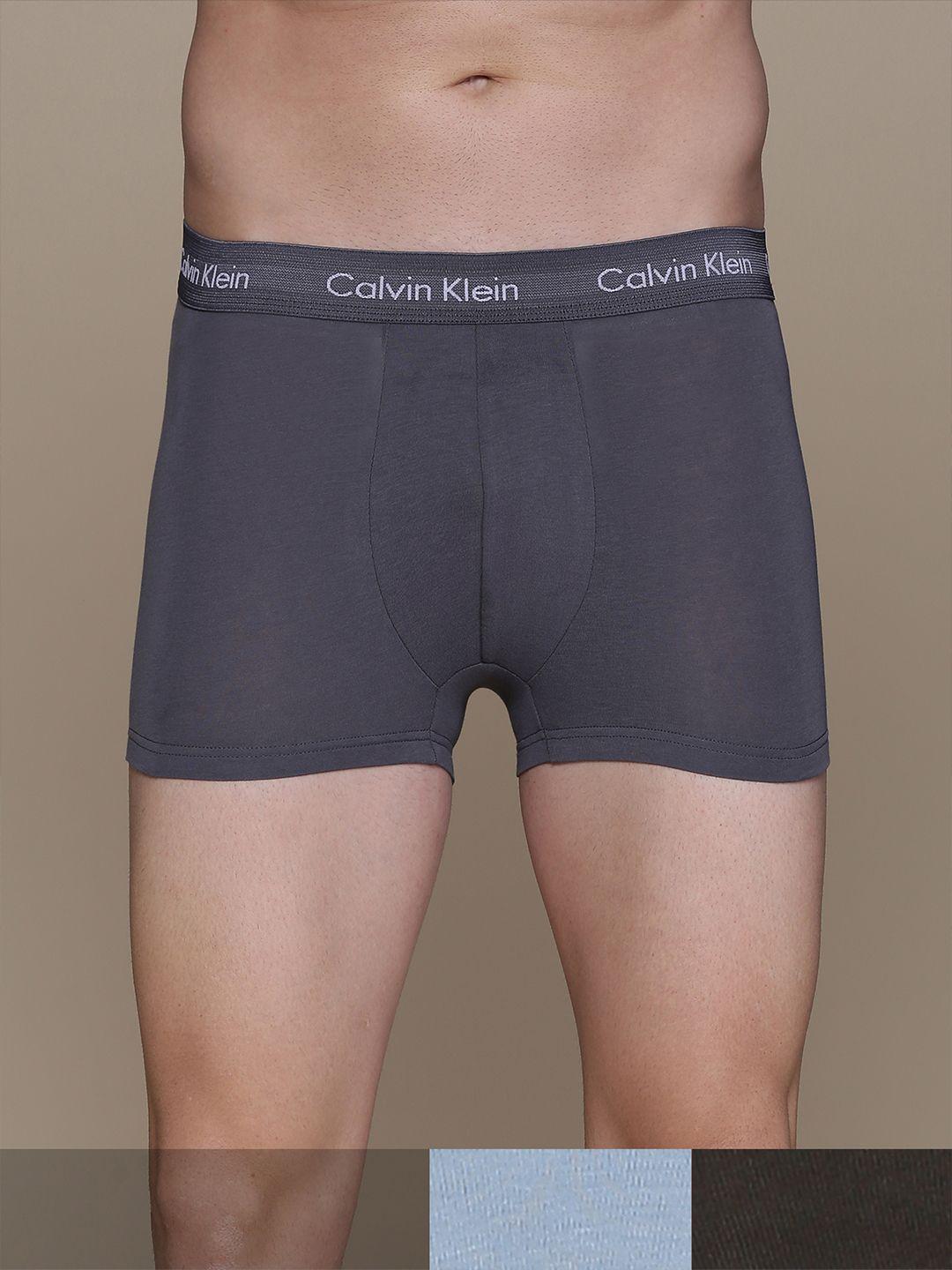 calvin klein underwear men pack of 3 solid trunks u26646ex