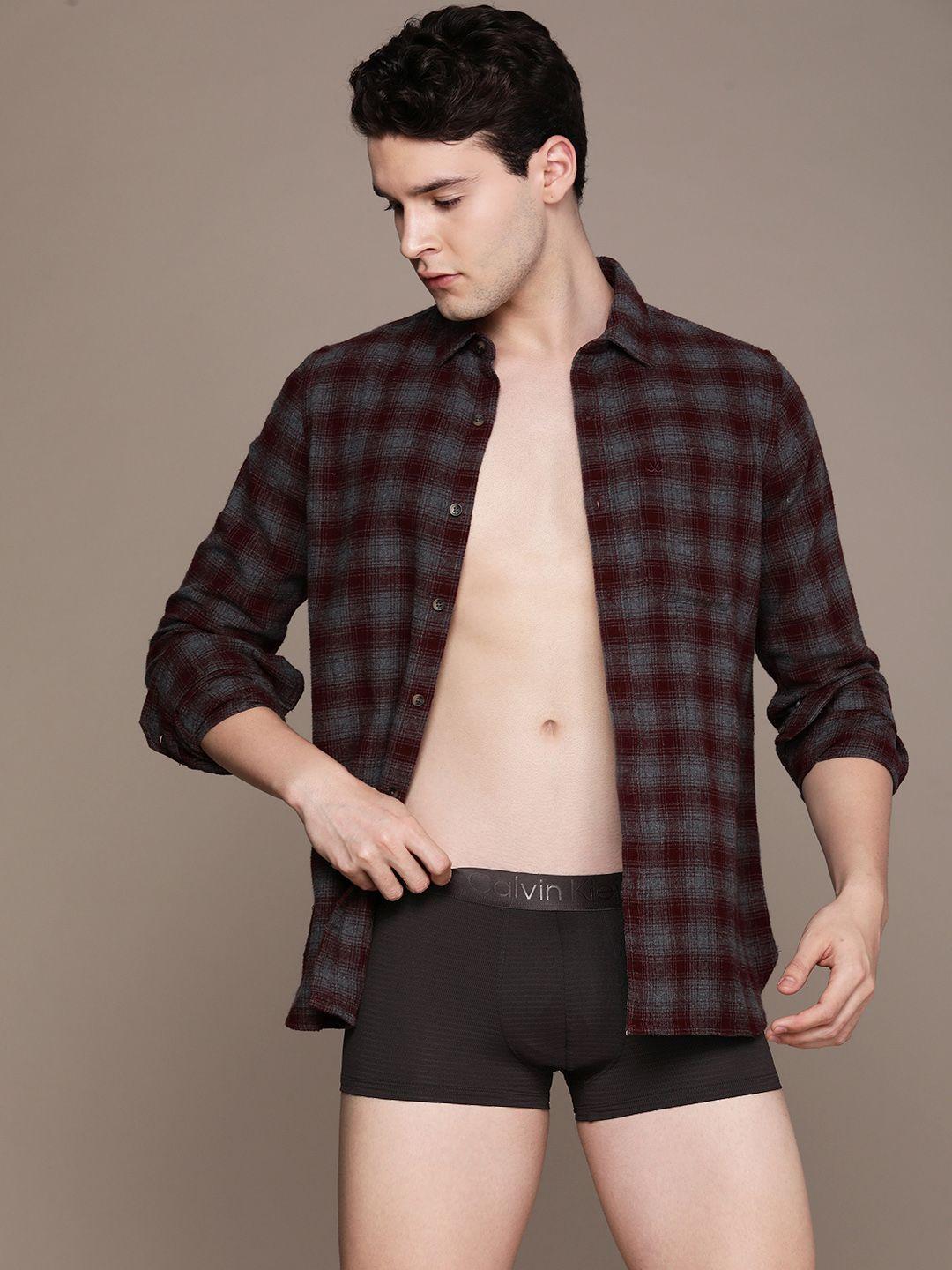 calvin klein underwear men self design low rise trunks nb3798lgv-lgv-espresso