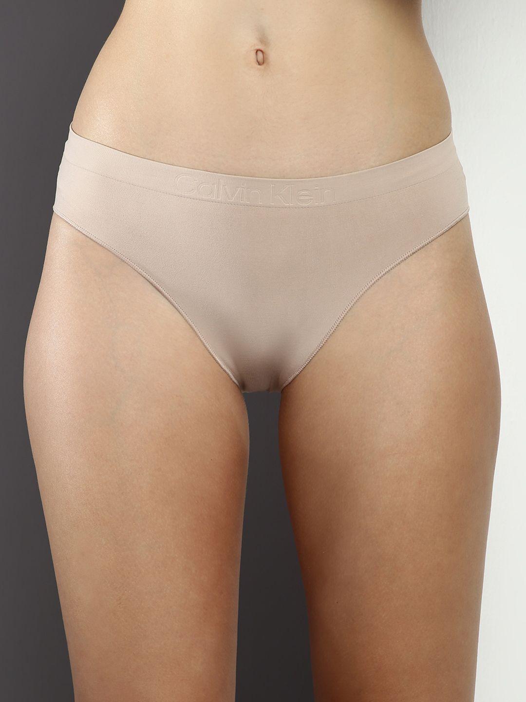 calvin klein underwear mid-rise seamless bikini briefs qd39607ns