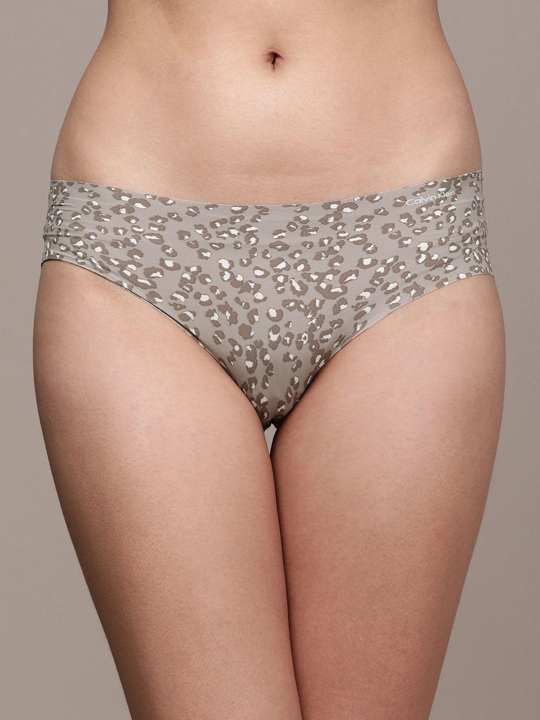 calvin klein underwear women grey & white printed hipster - d35081d4