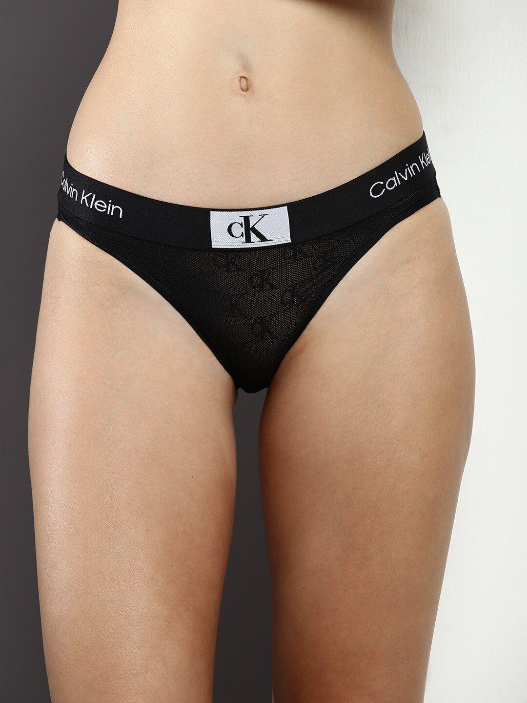 calvin klein underwear women typography low-rise bikini briefs