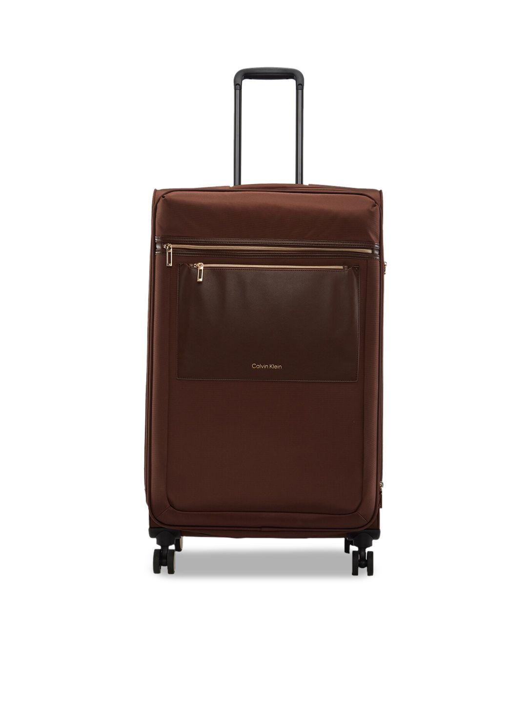 calvin klein union square soft-sided 900d oxford polyester 29" large trolley suitcase