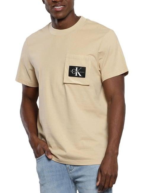 calvin klein warm sand cotton relaxed fit t-shirt