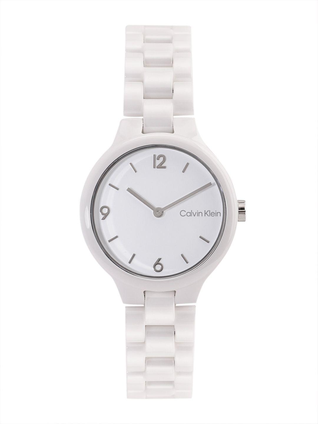 calvin klein women linked analogue watch 25200076