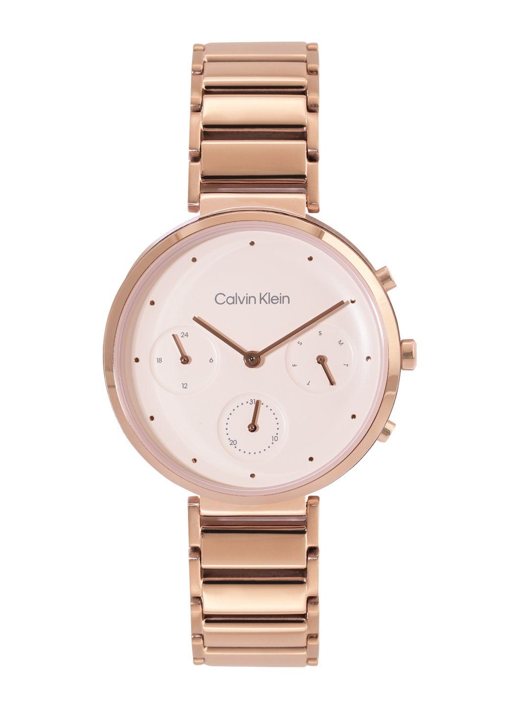 calvin klein women minimalistic t-bar analogue watch 25200283