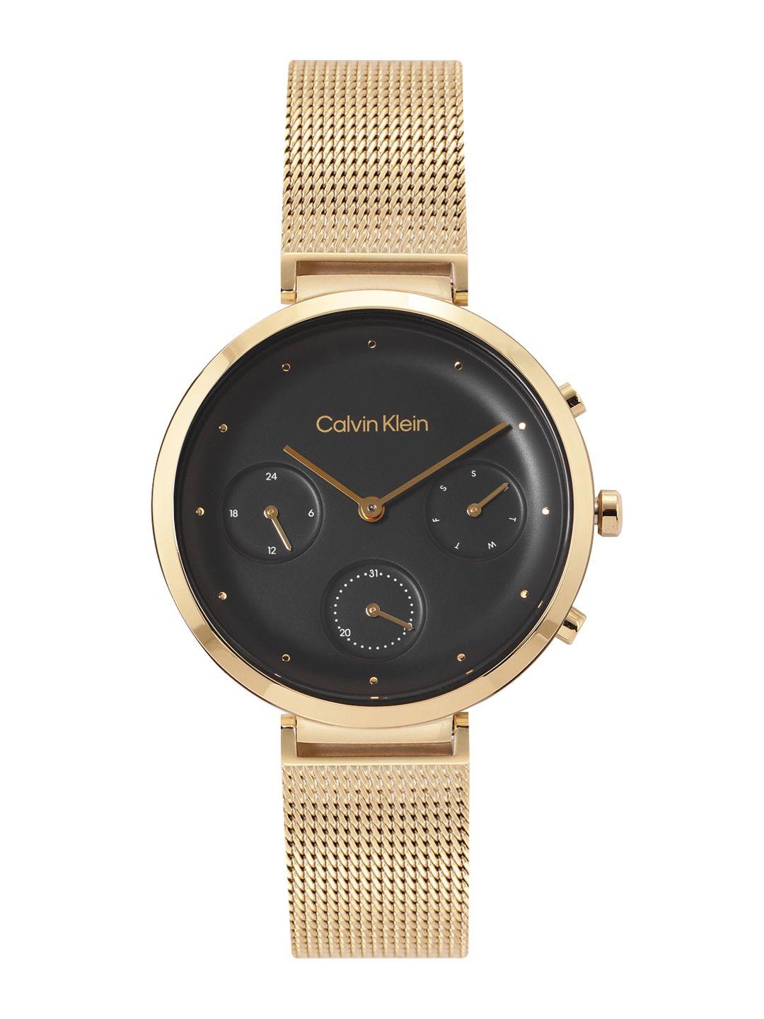 calvin klein women minimalistic t-bar analogue watch 25200287