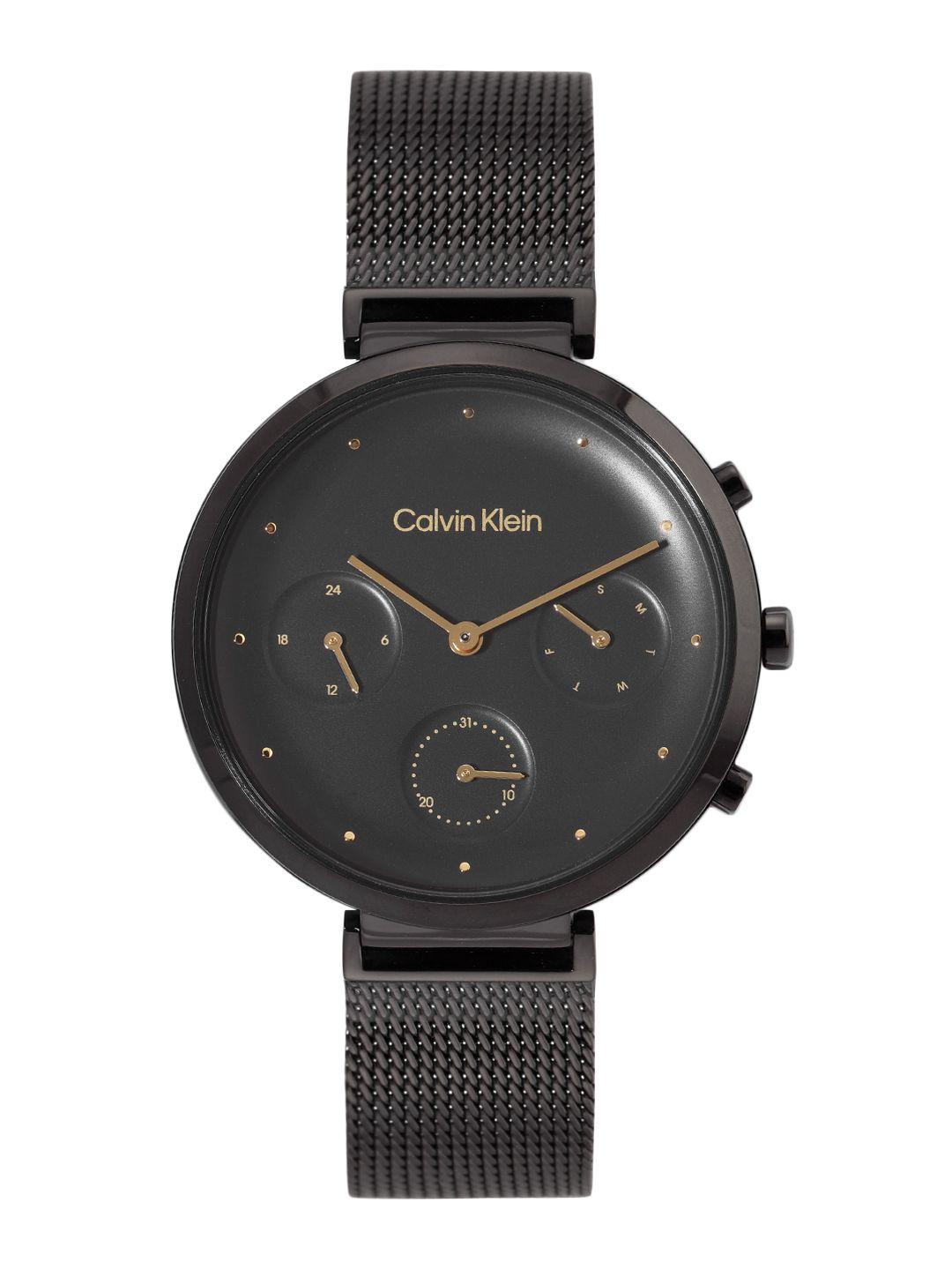 calvin klein women minimalistic t-bar analogue watch 25200288