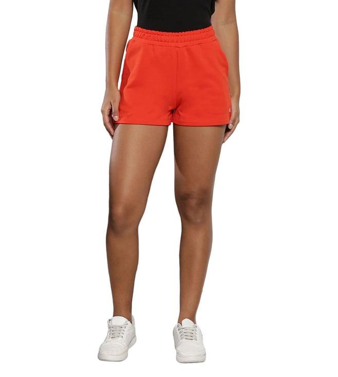 calvin klein womens fiery red regular fit shorts