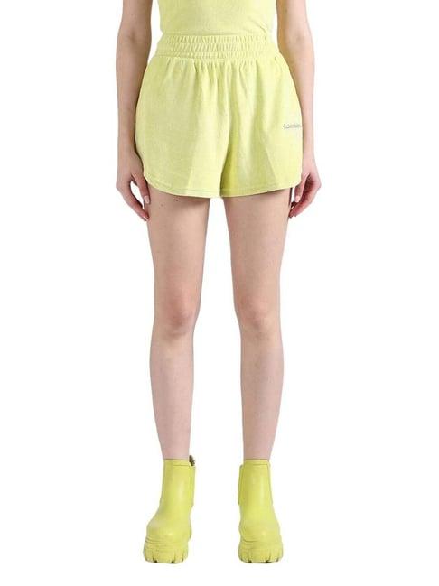 calvin klein yellow sand embroidery regular fit shorts