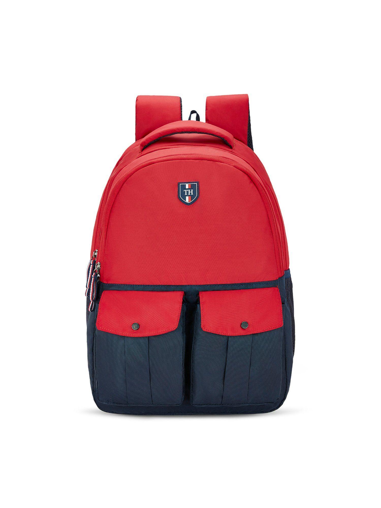 camdyn unisex polyester laptop backpack - red navy (m)