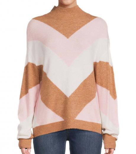 camel combo
 dropped shoulder sweater