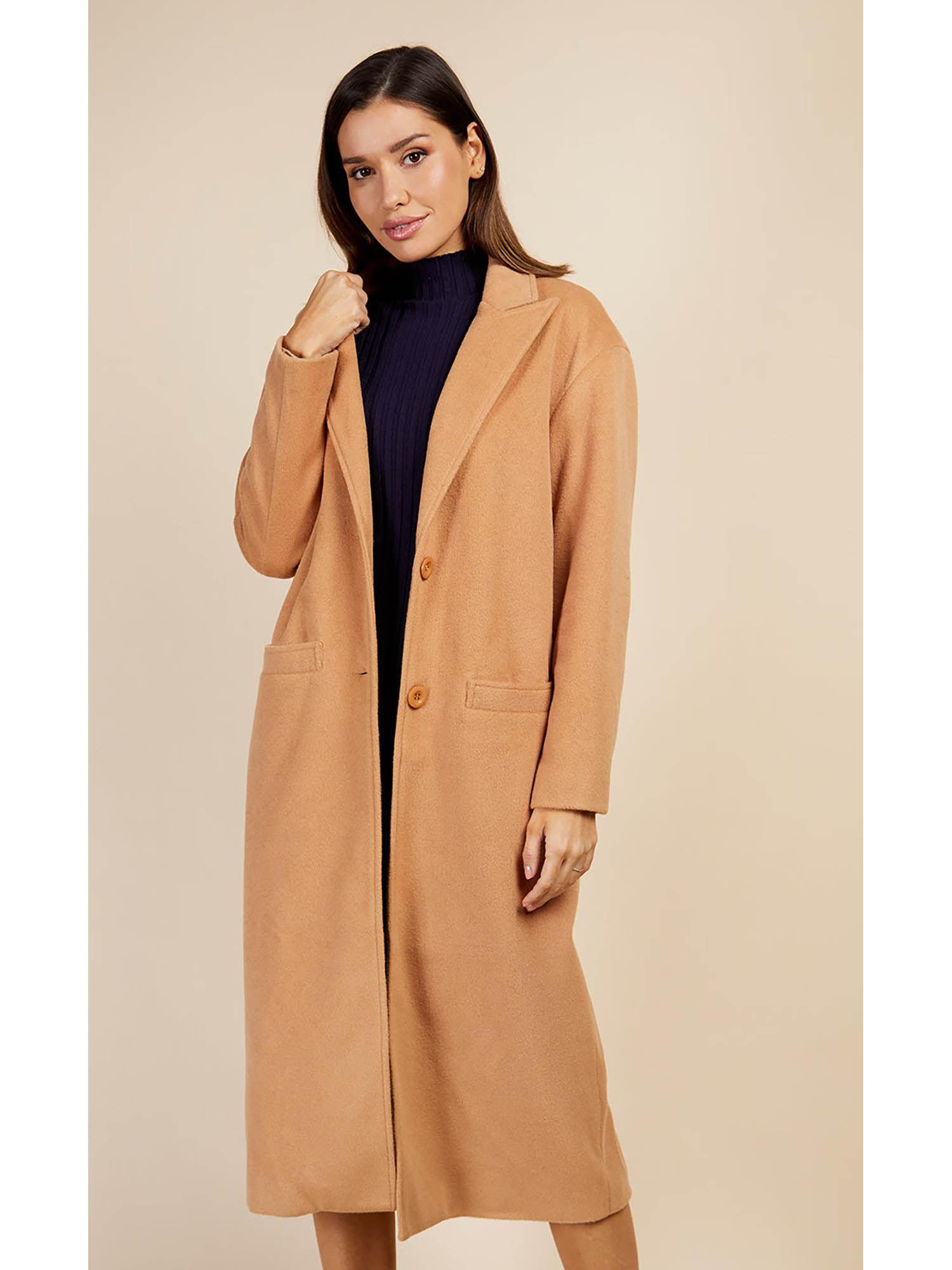 camel over coat by vogue williams