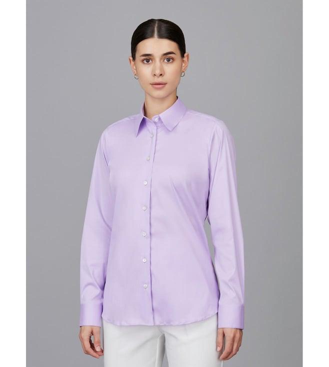 camessi collections lavender the essential cotton poplin formal stretch shirt