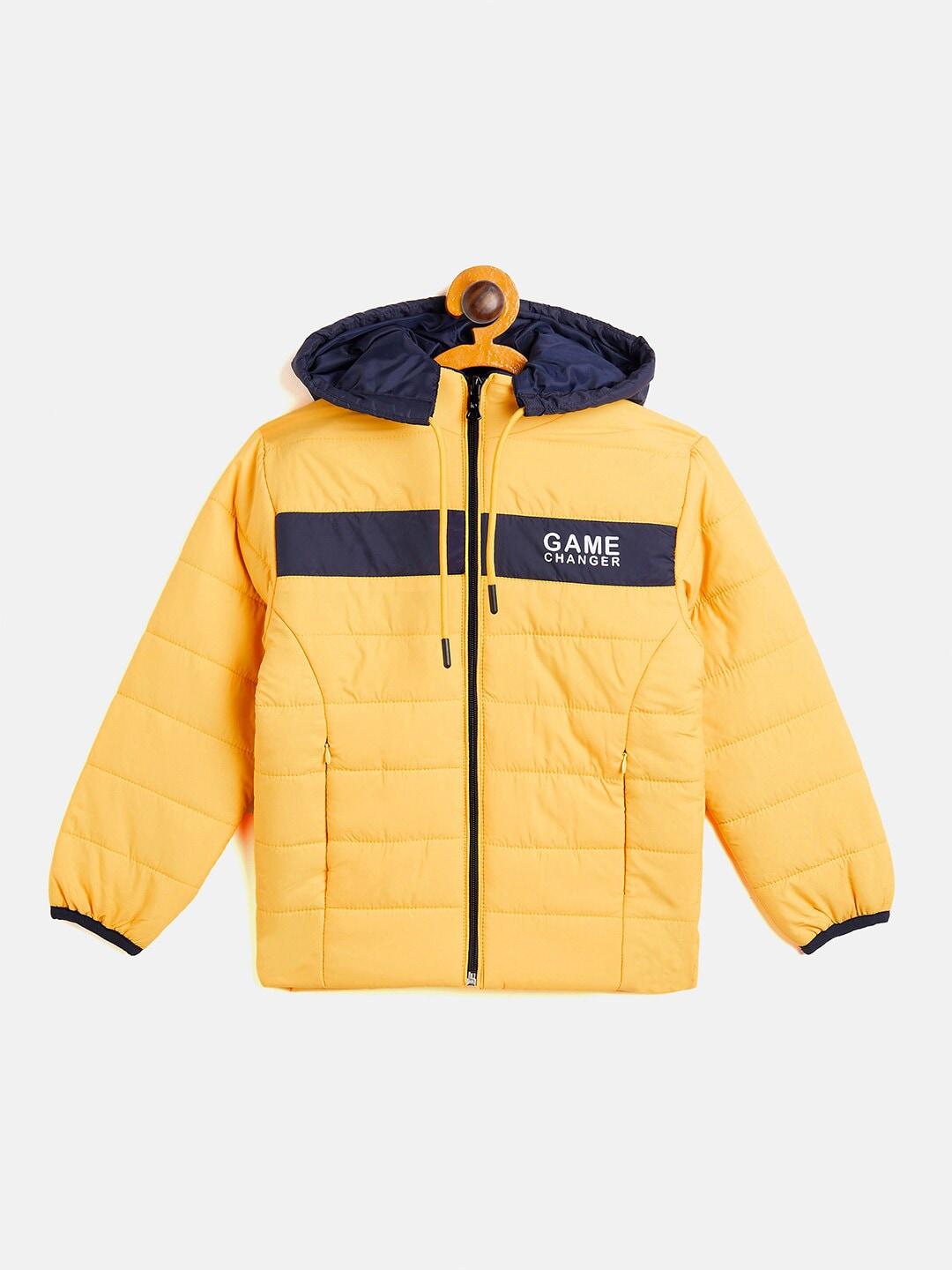 camey boys gold-toned colourblocked lightweight padded jacket