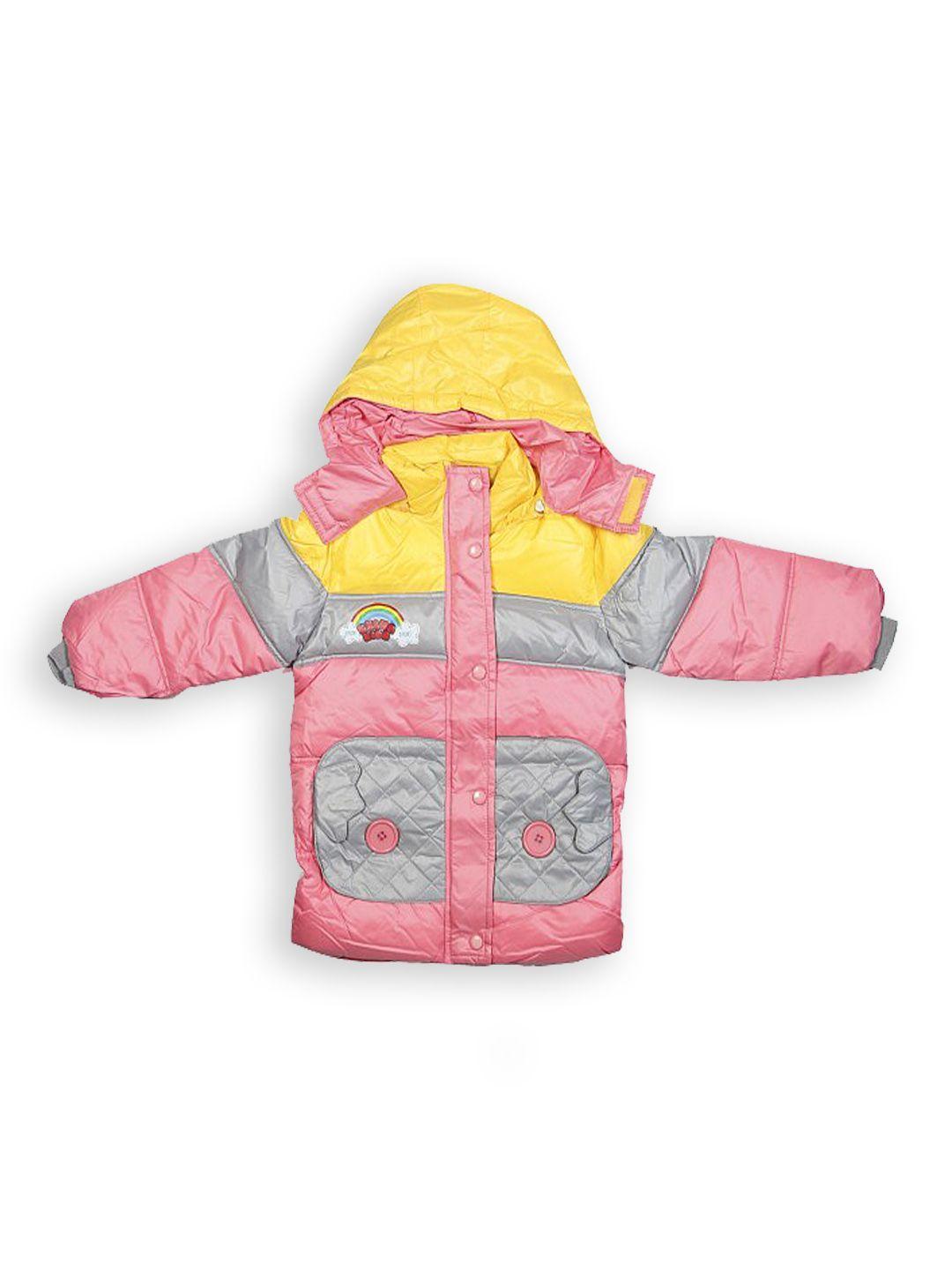 camey boys pink padded hooded jacket