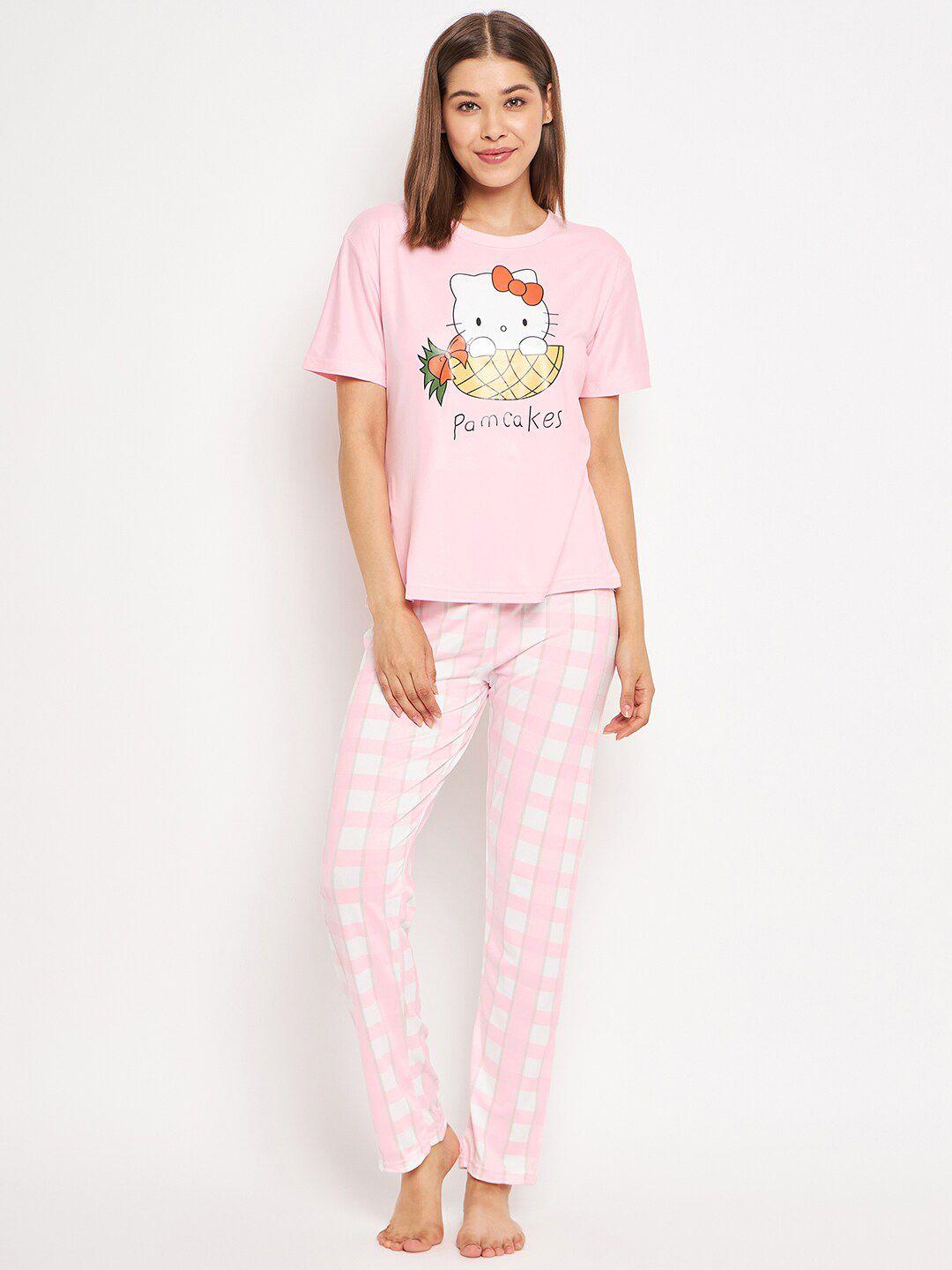 camey hello kitty printed night suit