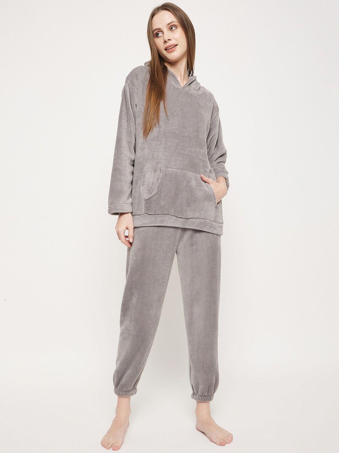 camey hooded long sleeves sweatshirt with pyjamas