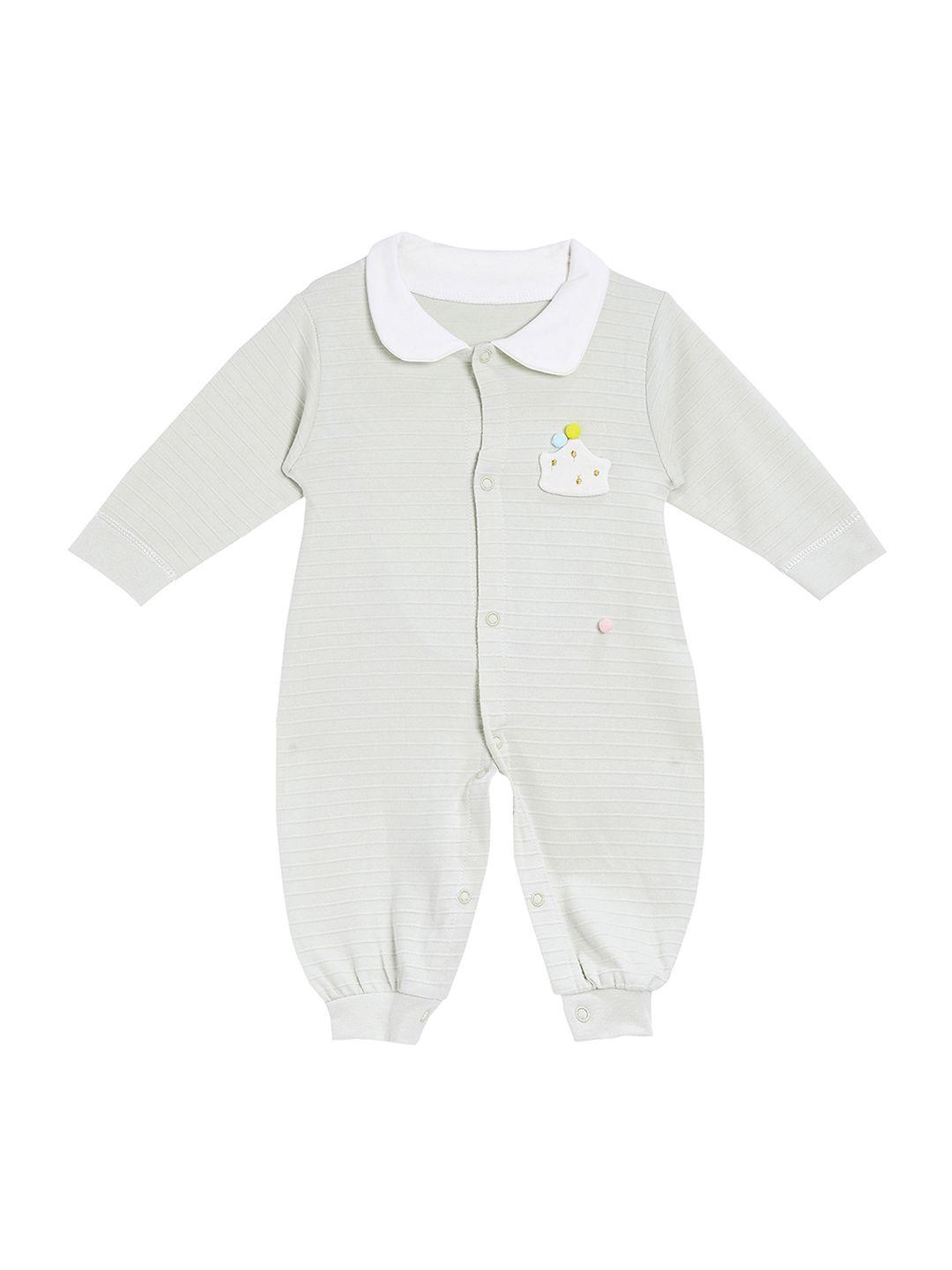 camey infant grey striped romper