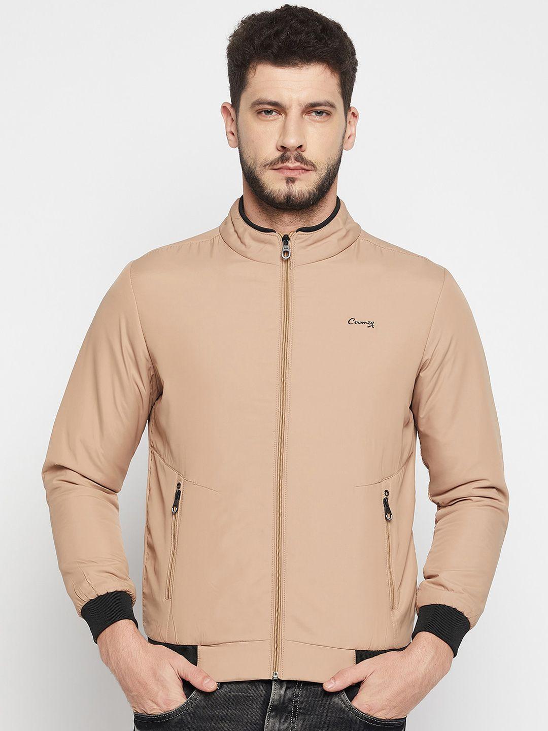 camey men beige lightweight bomber jacket