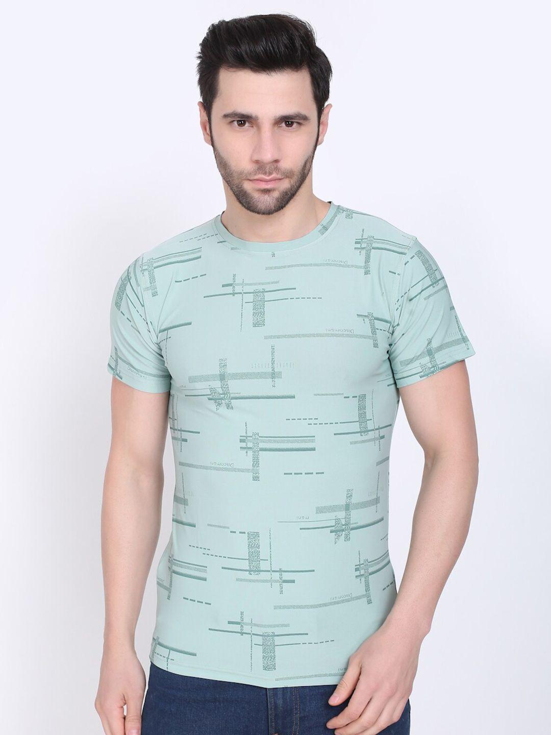 camey men green printed pockets t-shirt