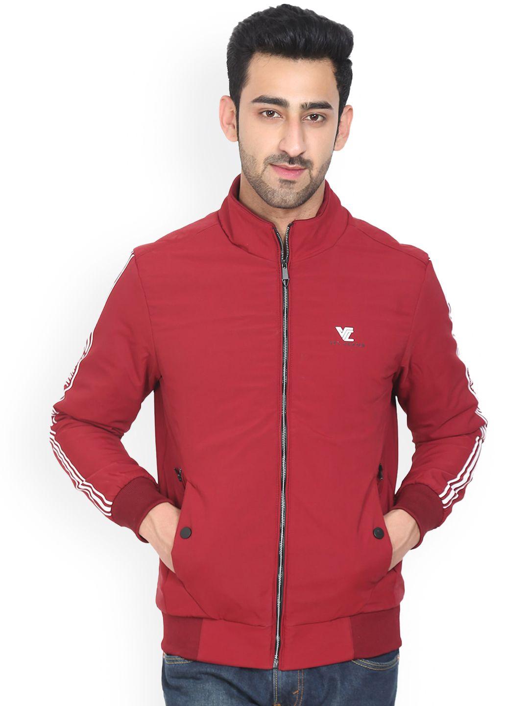 camey men maroon lightweight bomber jacket