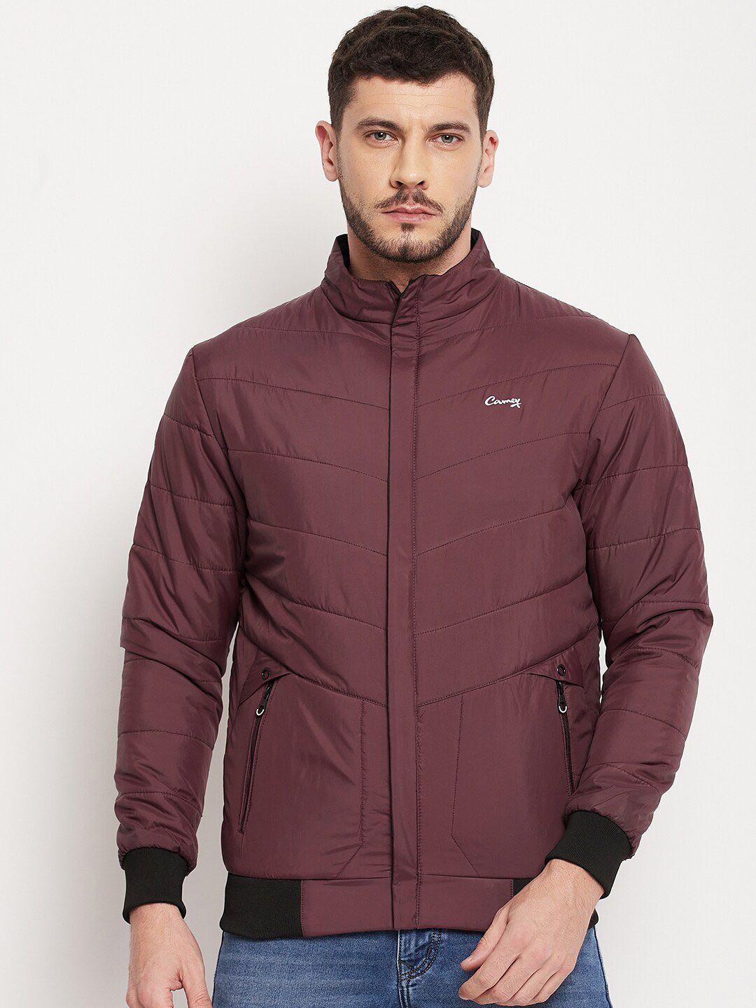 camey men maroon lightweight padded jacket