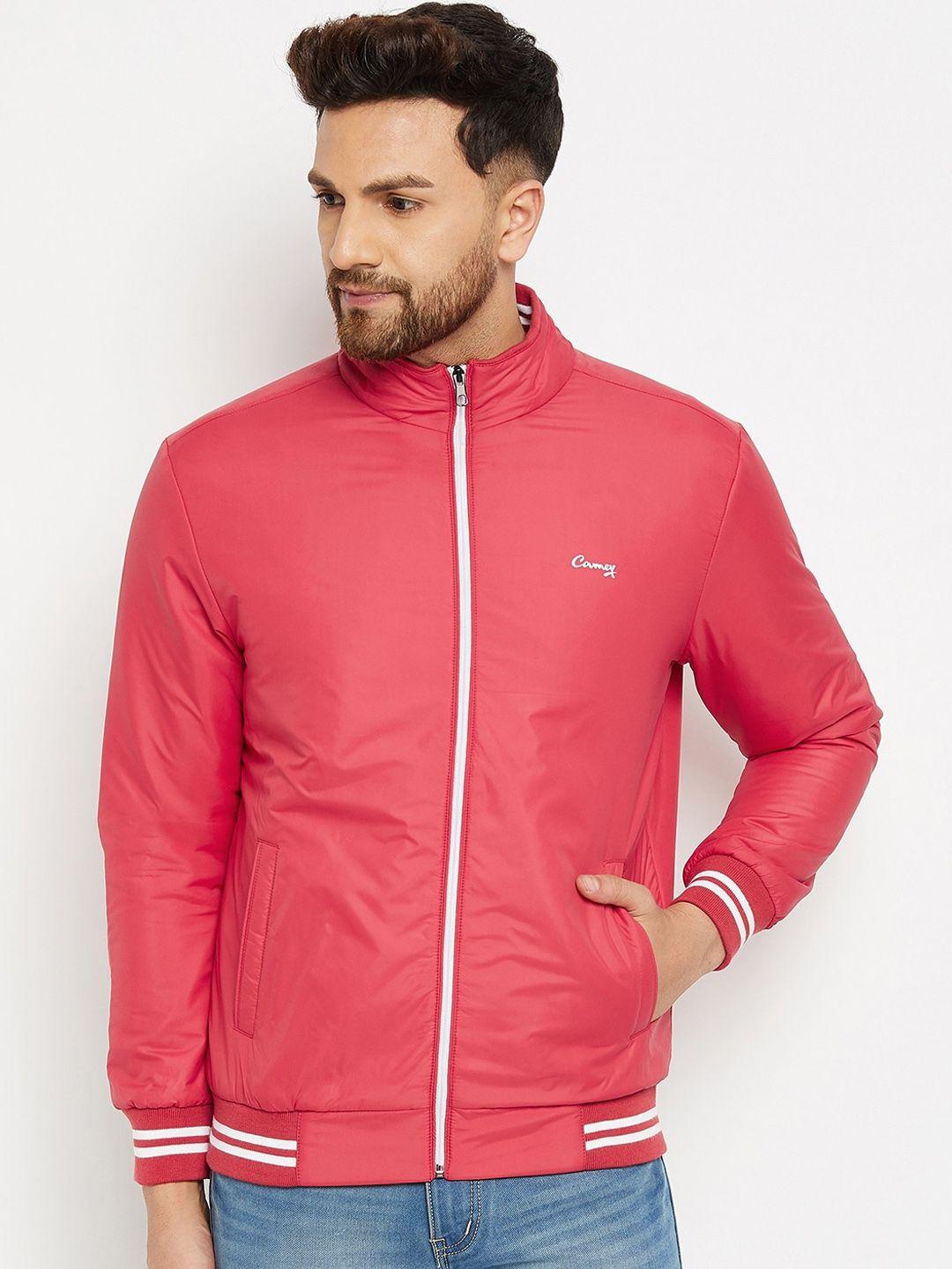 camey men red lightweight bomber jacket