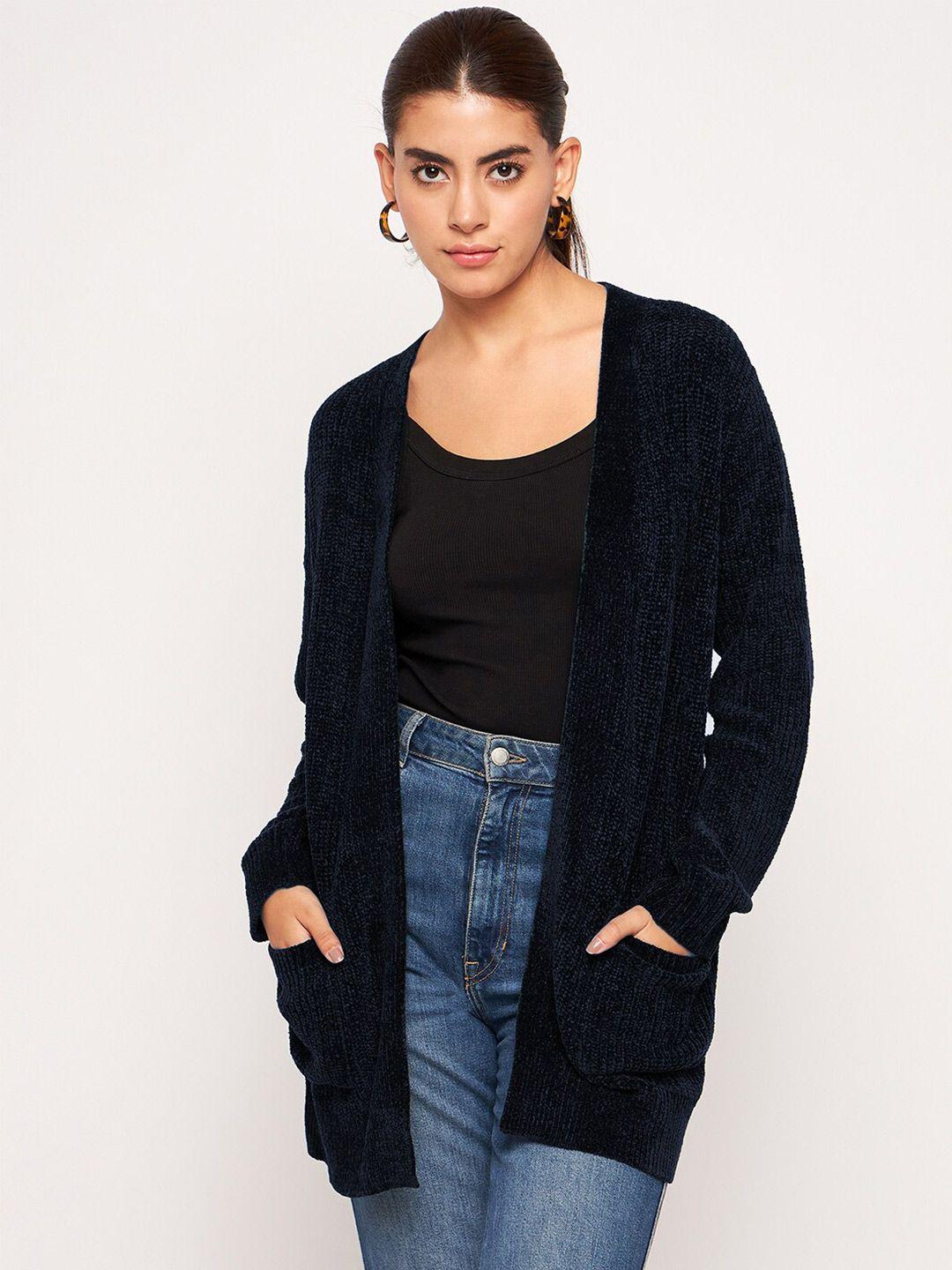 camey open front woollen longline shrug