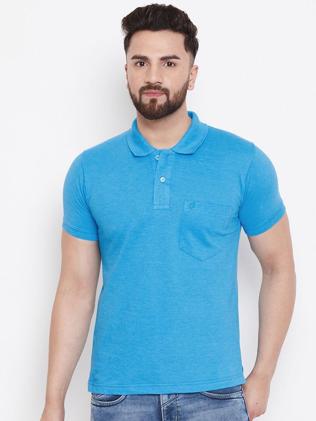 camey polo collar pocket detail cotton knitted t-shirt