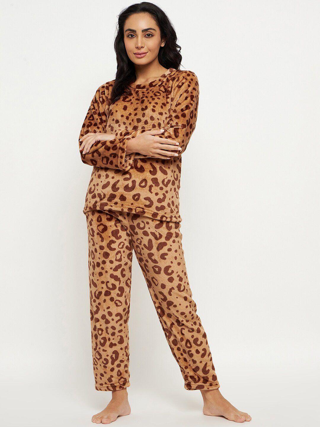 camey tiger printed night suit