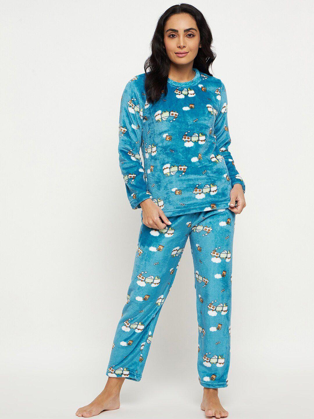 camey train printed night suit