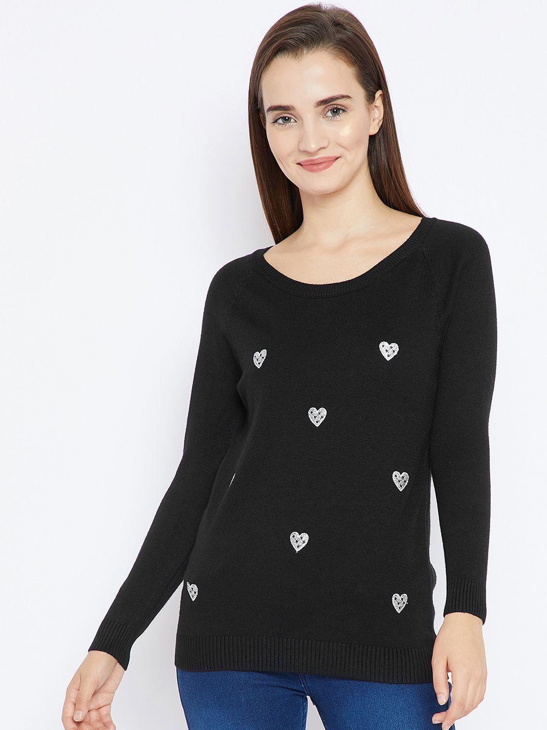 camey women black embellished top