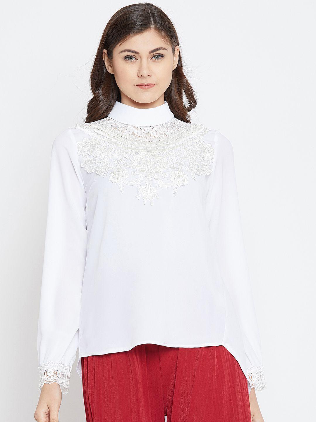 camey women white solid top