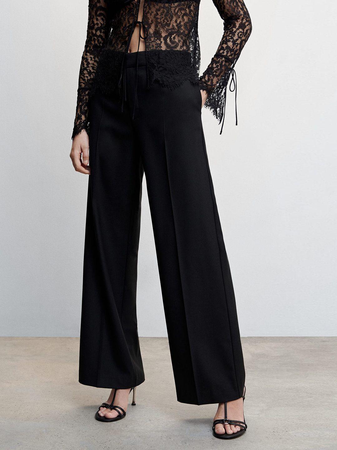 camille x mango women wide leg fit pleated sustainable trousers