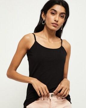 camisole with shoulder straps