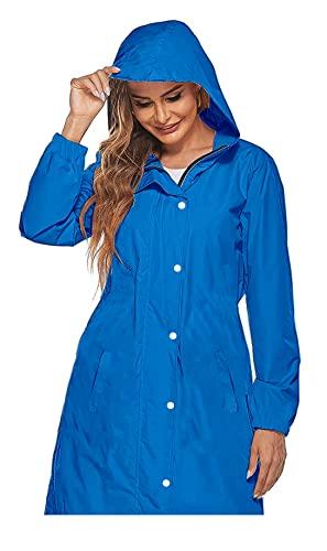 camison waterproof reversible womens raincoat (xl, queen blue)